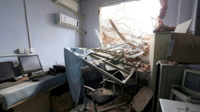 Çin Hasta ve doktorlar içindeyken hastane yıkıldı