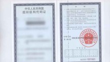 Çinli Firma Örnek Organization Code Certifica